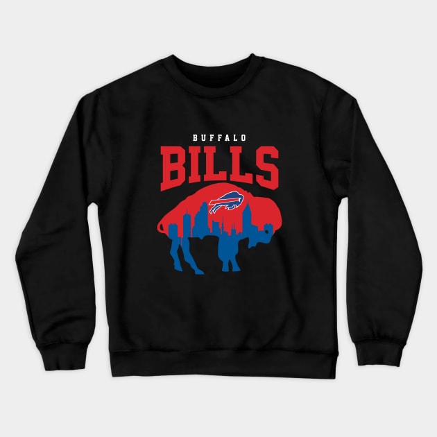 Buffalo Bills Crewneck Sweatshirt by Happy Asmara